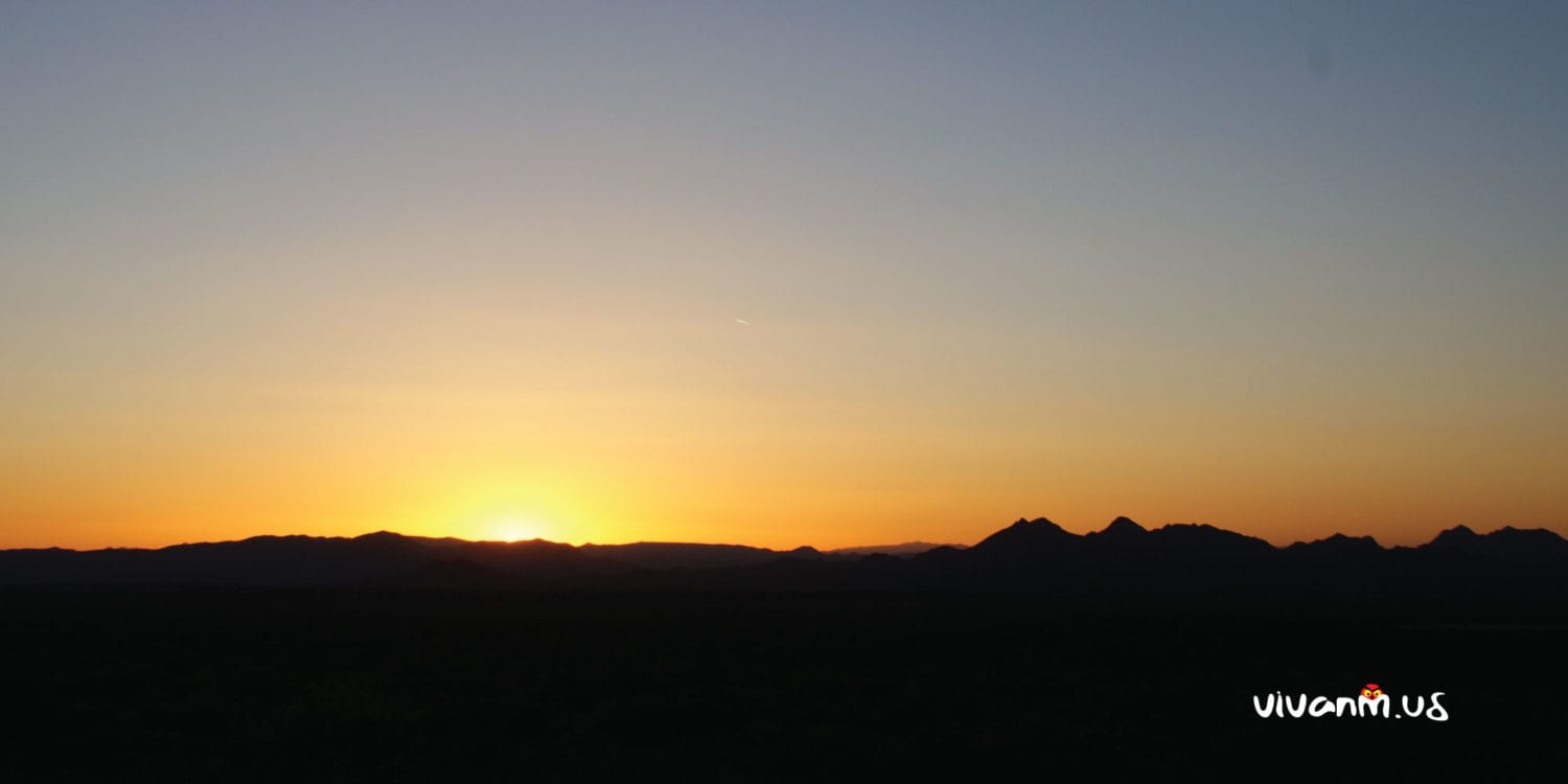 Sunset from the Rabbit Ears in the Organ Mountains