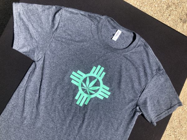 Cannabis Zia Heather Black T-Shirt